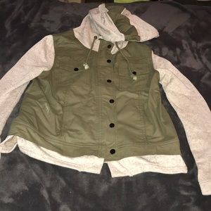 Army Green Hooded Jacket
